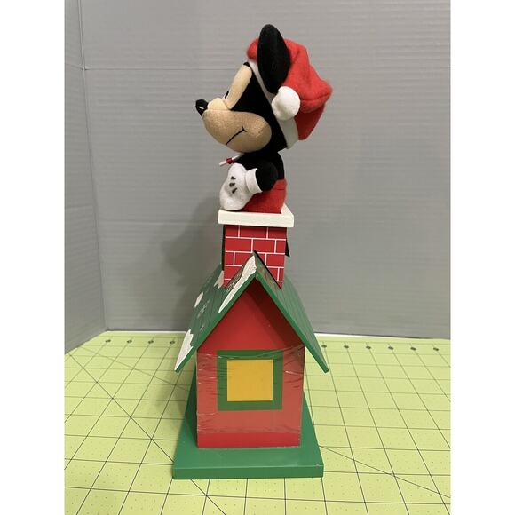 Disney Mickey Mouse Santa Wood Chimney Countdown Christmas Advent Calendar - Picture 2 of 7